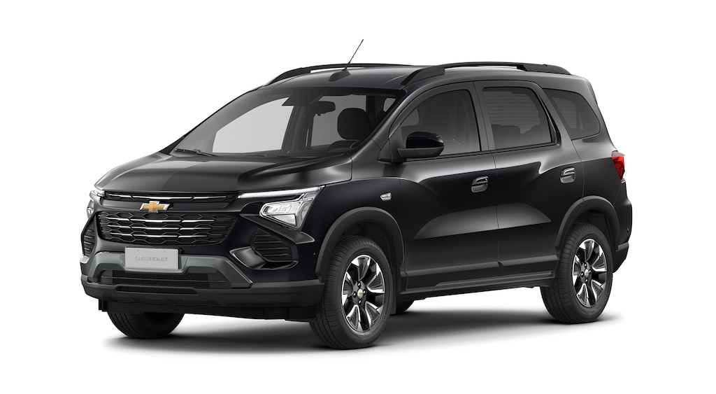 Conheça o novo Chevrolet Spin 2027 na versão Premier e na cor Preto Ouro Negro